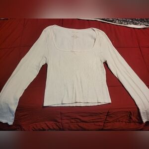 Pink Rose Women's Ivory Scoop Neck Long Sleeve
